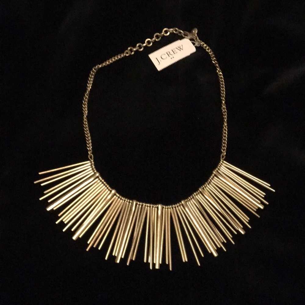NWT J Crew Factory Starburst Gold Necklace